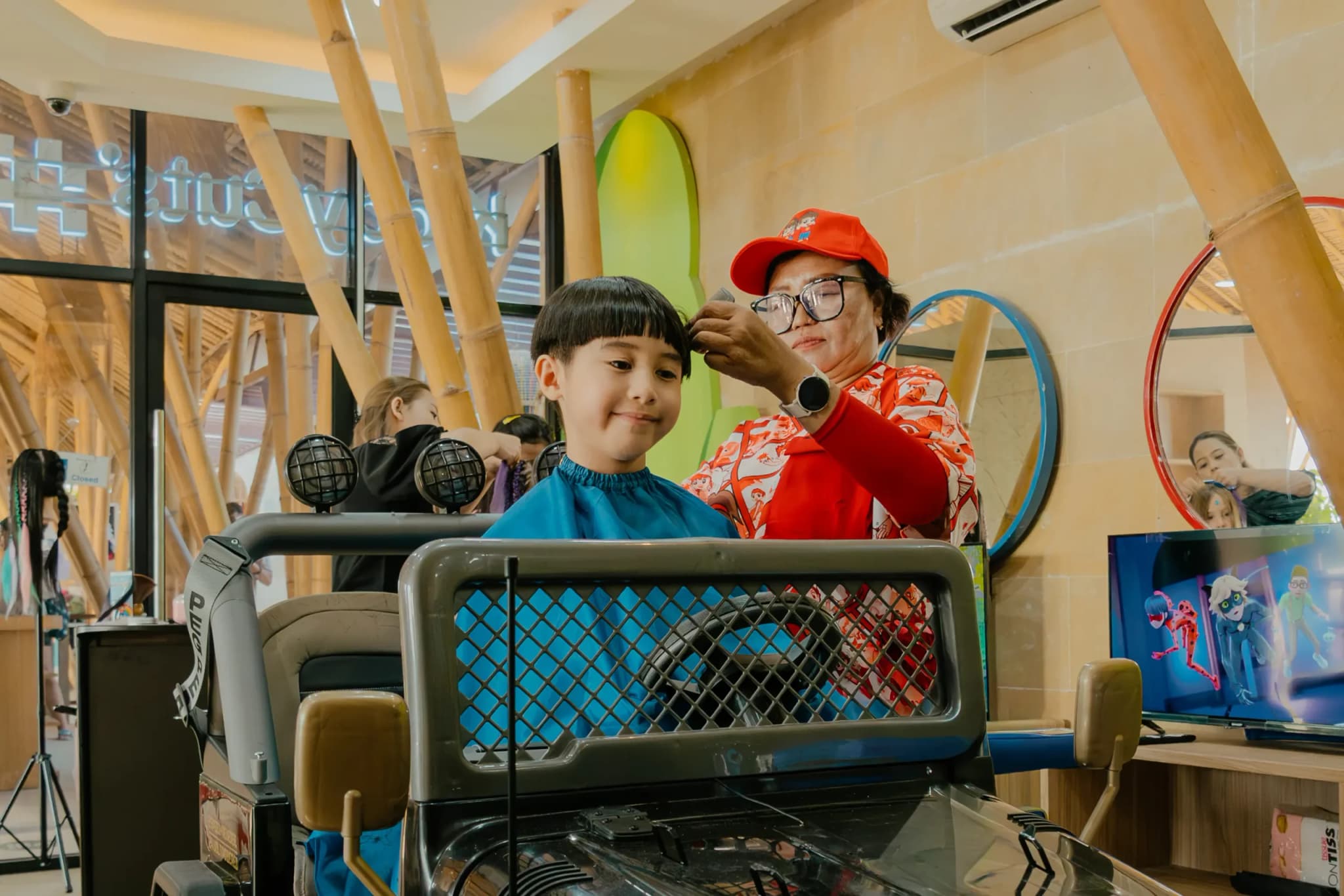 Kids Barber in Bali - KiddyCuts MaiMain Playground